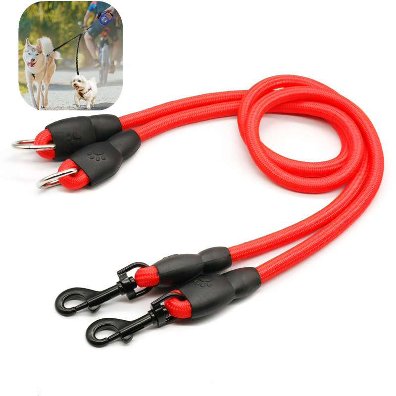Leather Strap Quick Release - Laisse Double pour Chien, Accessoires pour