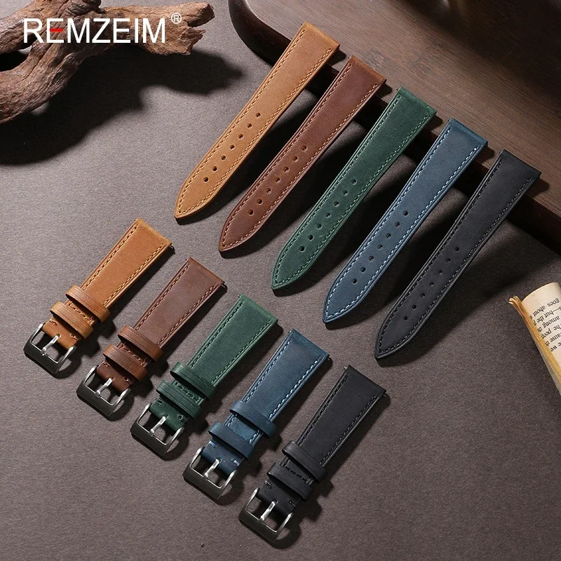Leather Strap Quick Release - Elin Horse-Bracelet de Montre en Cuir