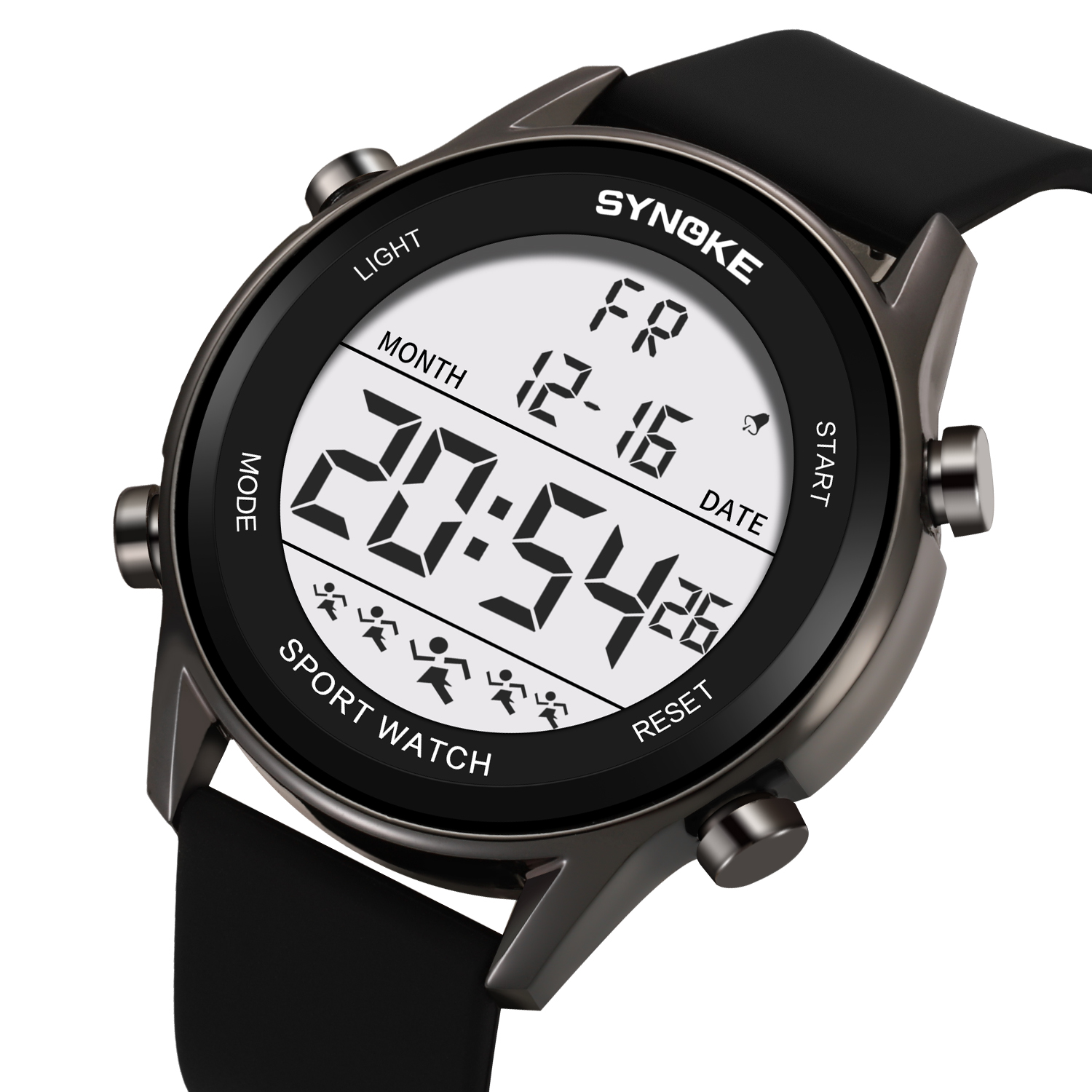 Rubber Strap Diver - SYNOKE-Montre numérique étanche avec bracelet en