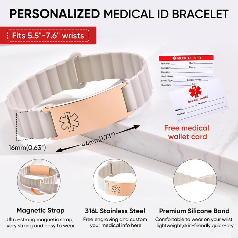 Bracelet d'identification médi - Silicone Band Women avis et prix