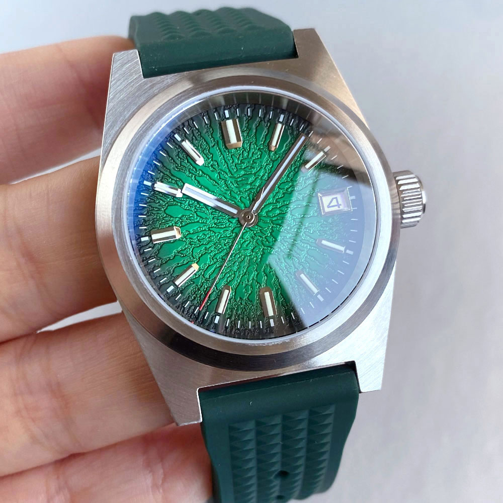 Nouveau 38mm montre mécanique  - Rubber Strap Diver avis et prix