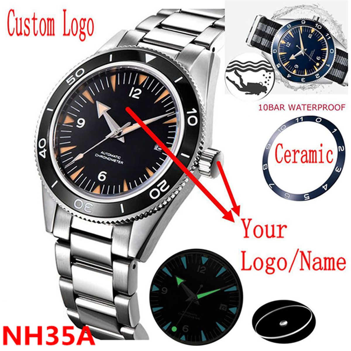 Logo personnalisé NH35 mouveme - Seiko Watch Prospex avis et prix