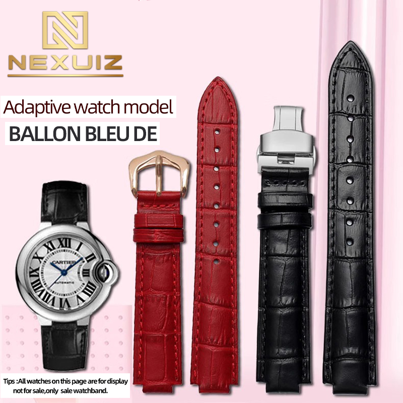 Bracelet de montre en cuir pou - Cartier Watch Ballon Bleu avis et prix