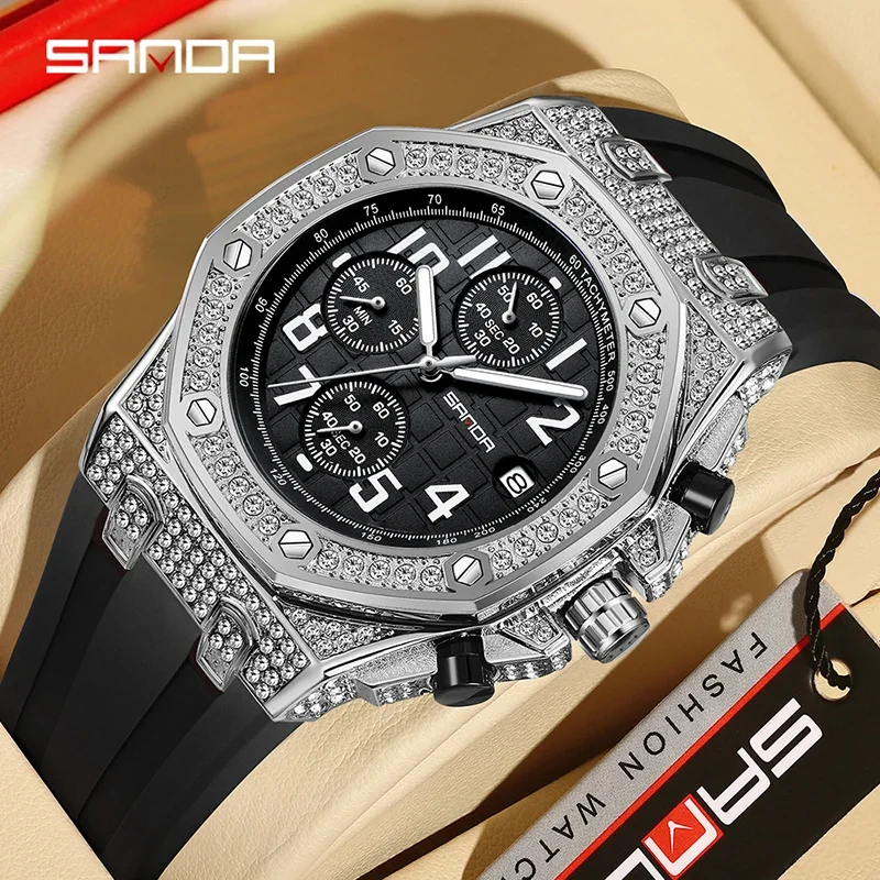 Montre à quartz SANDA 7026 pou - Rubber Strap Diver avis et prix