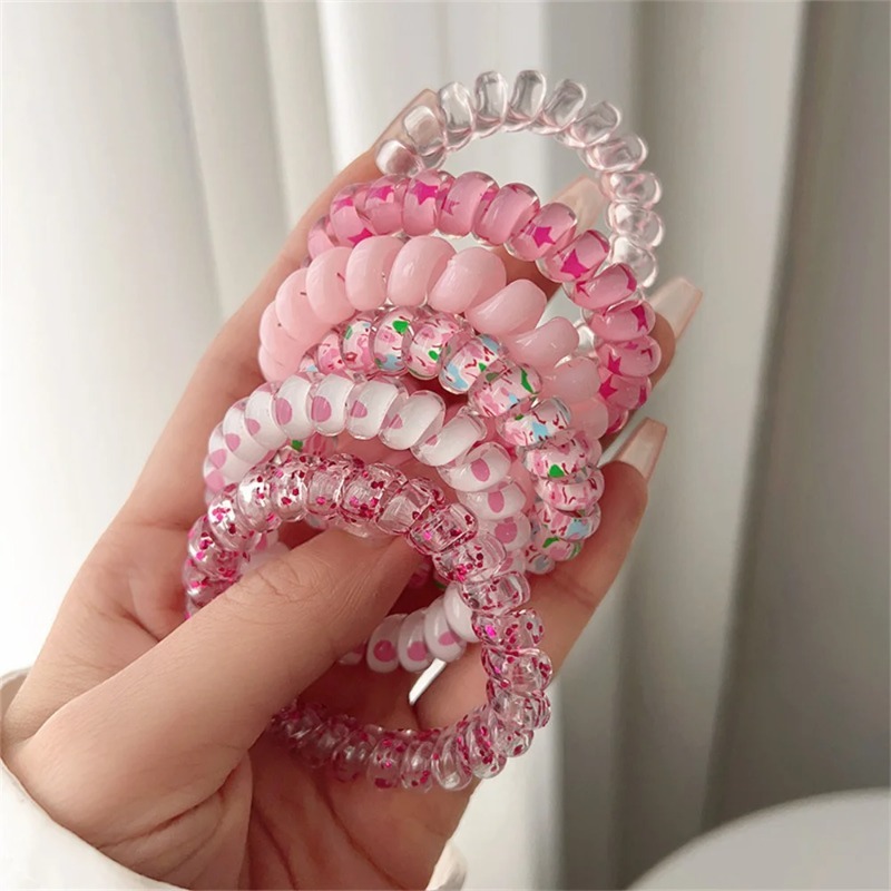 6 élastiques à cheveux en spir - Silicone Band Women avis et prix