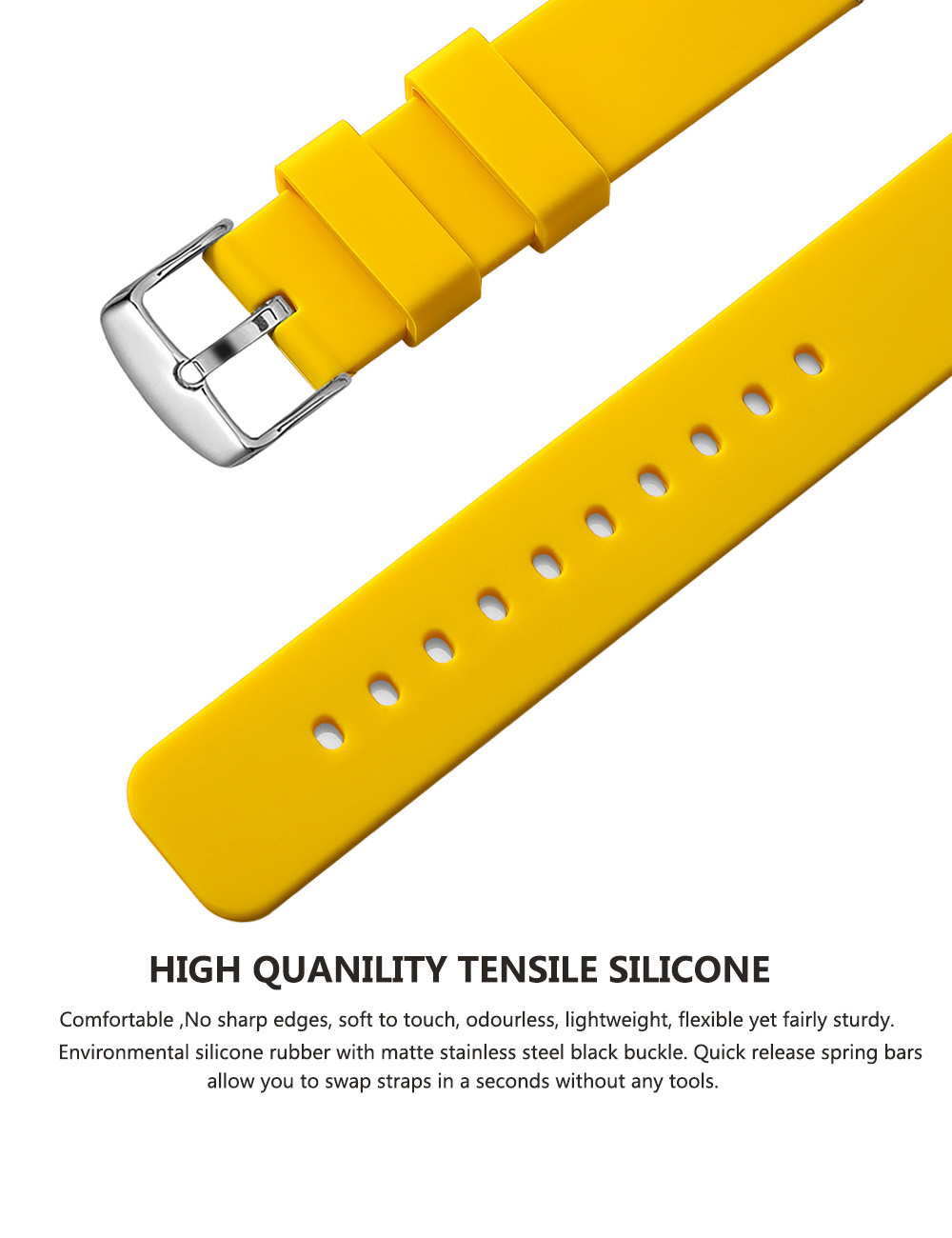 Bracelets de montre en Silicon - Rubber Strap Diver avis et prix