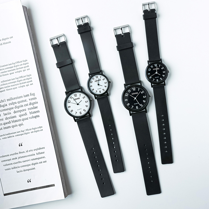 Montre à Quartz noire Simple p - Silicone Band Women avis et prix